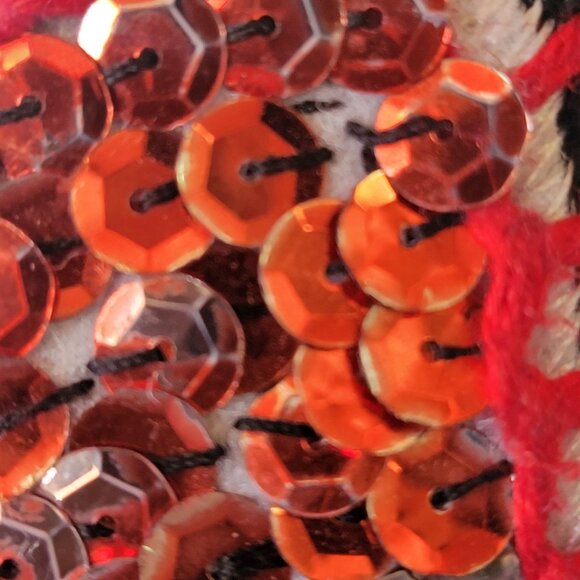 Vintage Christmas Cardigan Sweater With Embroidered Stockings & Holly - Picture 14 of 16